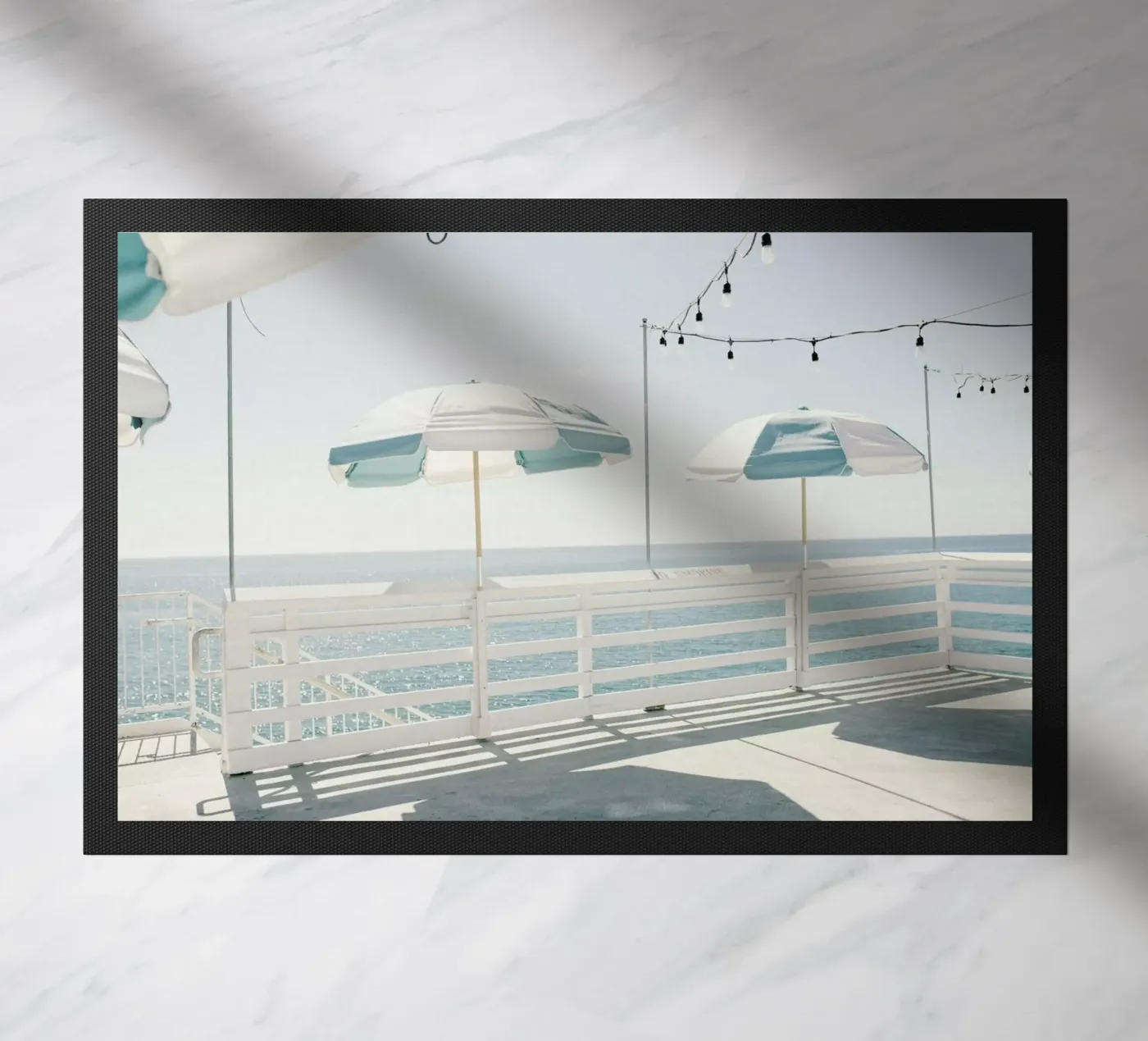 Blue Malibu doormat by Chris Abatzis