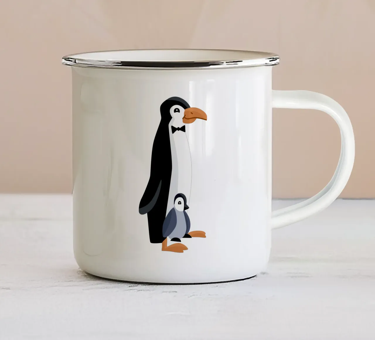 Pinguini tazza in smalto da C.WILL