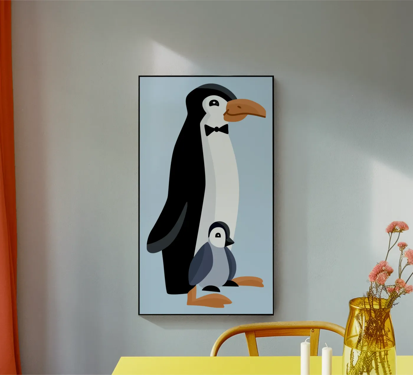 Penguins acryl van C.WILL