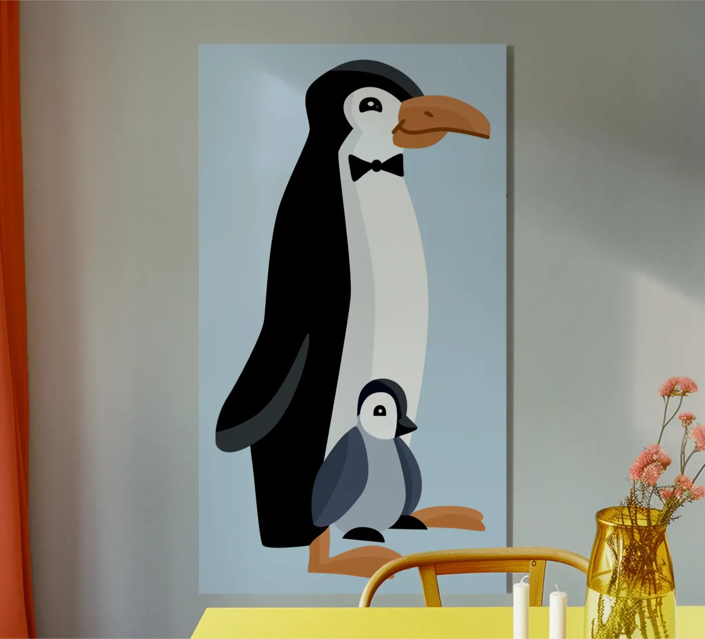 Penguins acryl van C.WILL