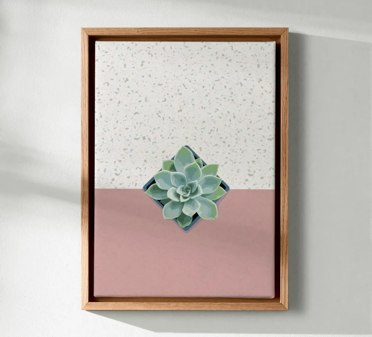 Sukkulente Nr. 01 tela con Cornice a cassetta da lazydaypaper