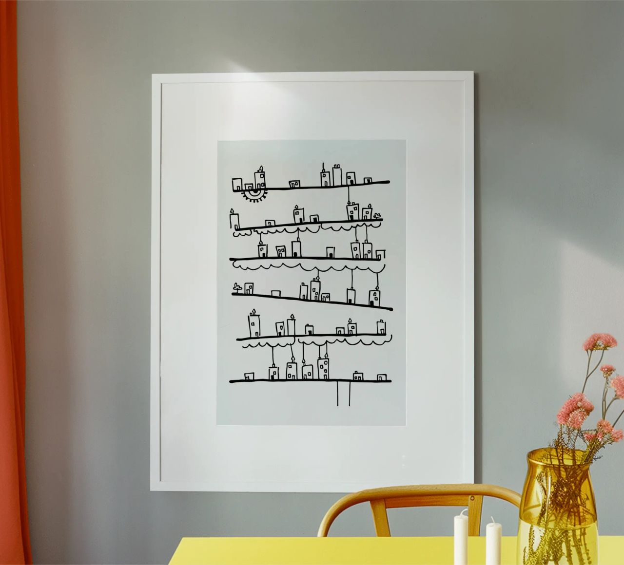 Stadtdorf Poster von Anna-Maren Zehnter