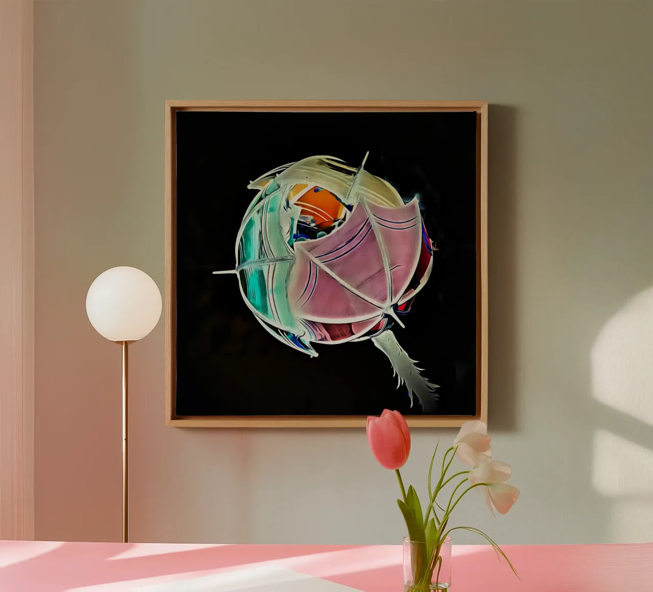 Paraplu bloem canvas met Baklijst van Massimo Frascogna