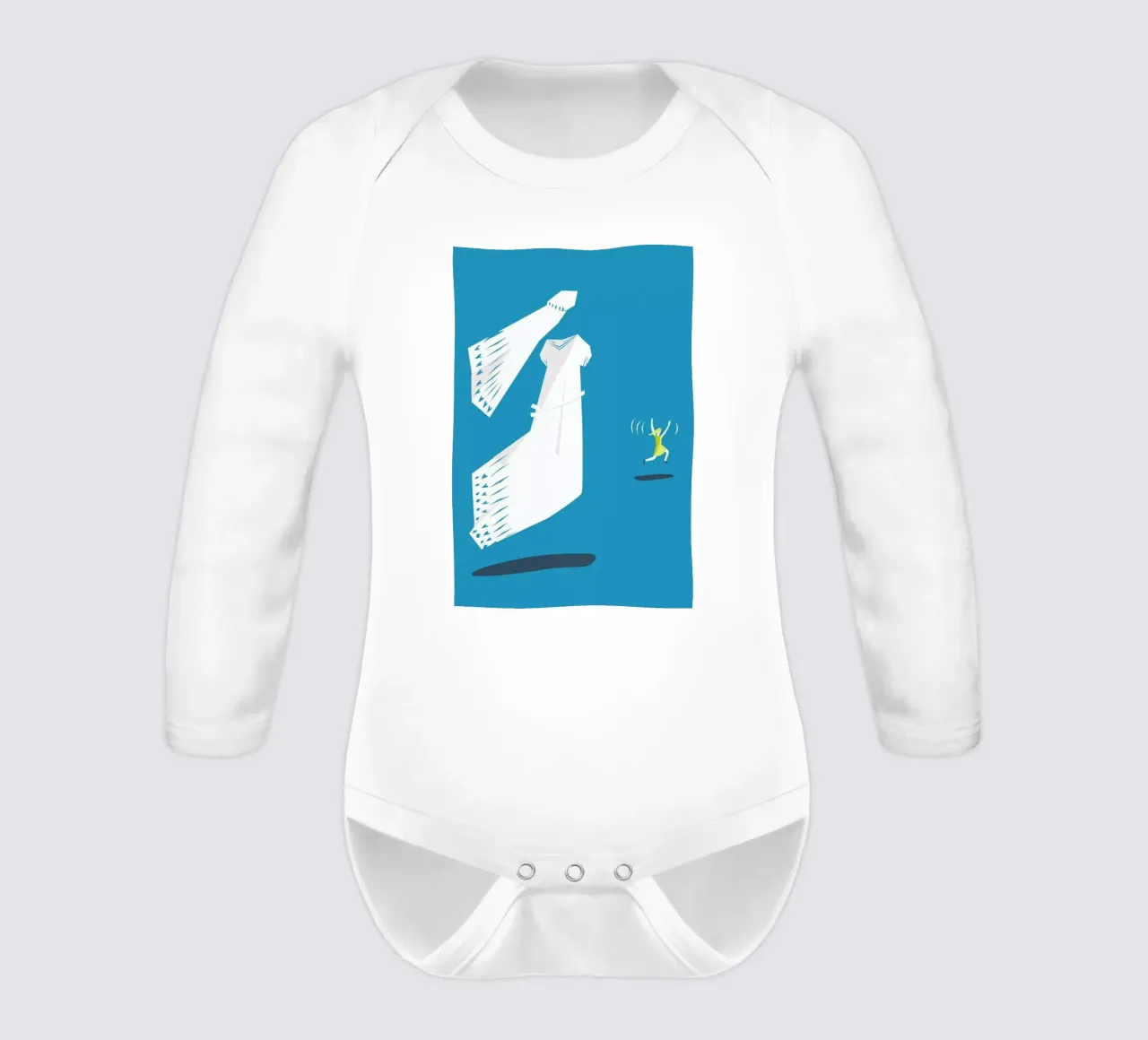 Committed long-sleeve baby romper by Monika Aichele