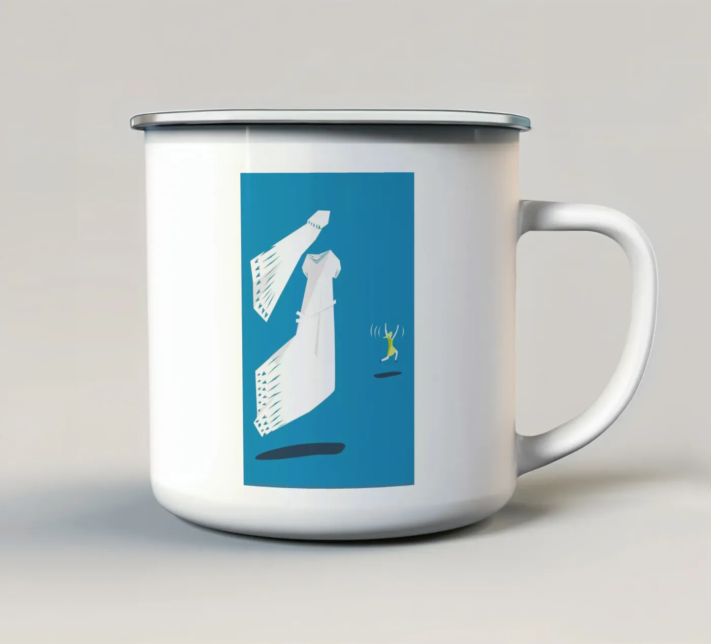 Committed enamel mug by Monika Aichele