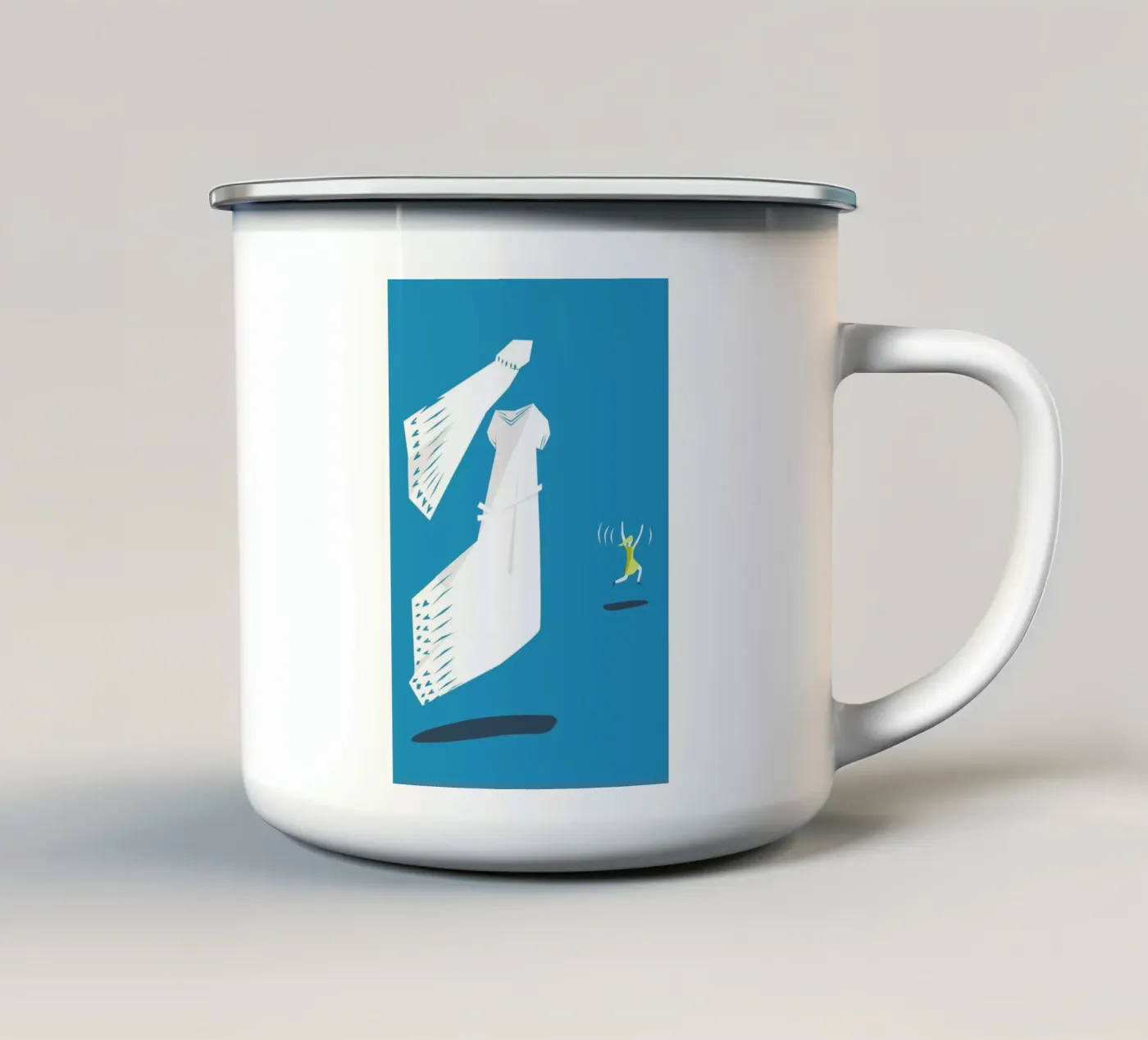 Committed emaille mok van Monika Aichele