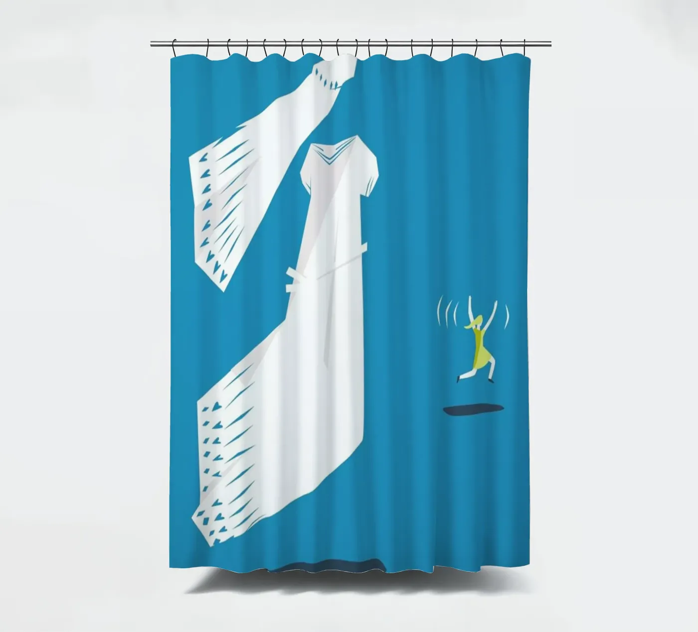 Committed shower curtain by Monika Aichele