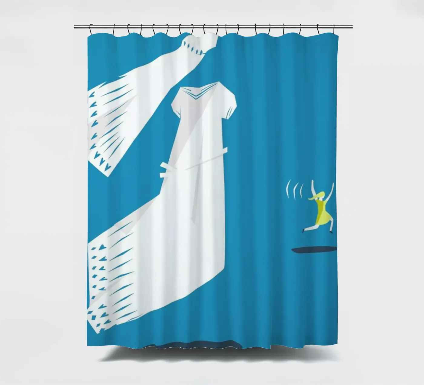 Committed shower curtain by Monika Aichele