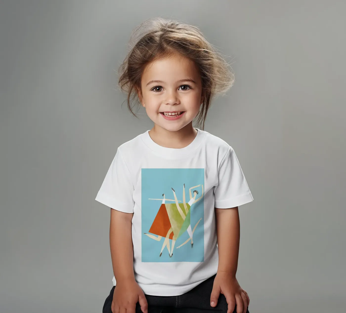 Dancing Blue t-shirt bambini da Monika Aichele