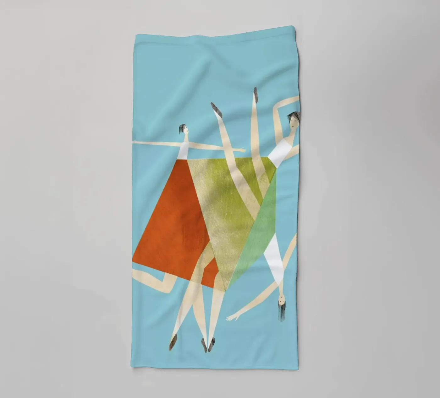 Dancing Blue badhanddoek van Monika Aichele