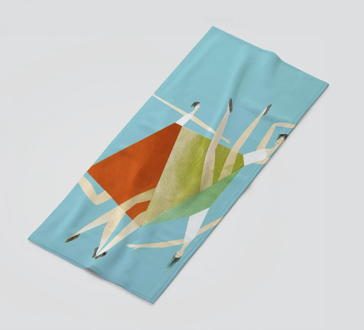 Dancing Blue strandhanddoek van Monika Aichele