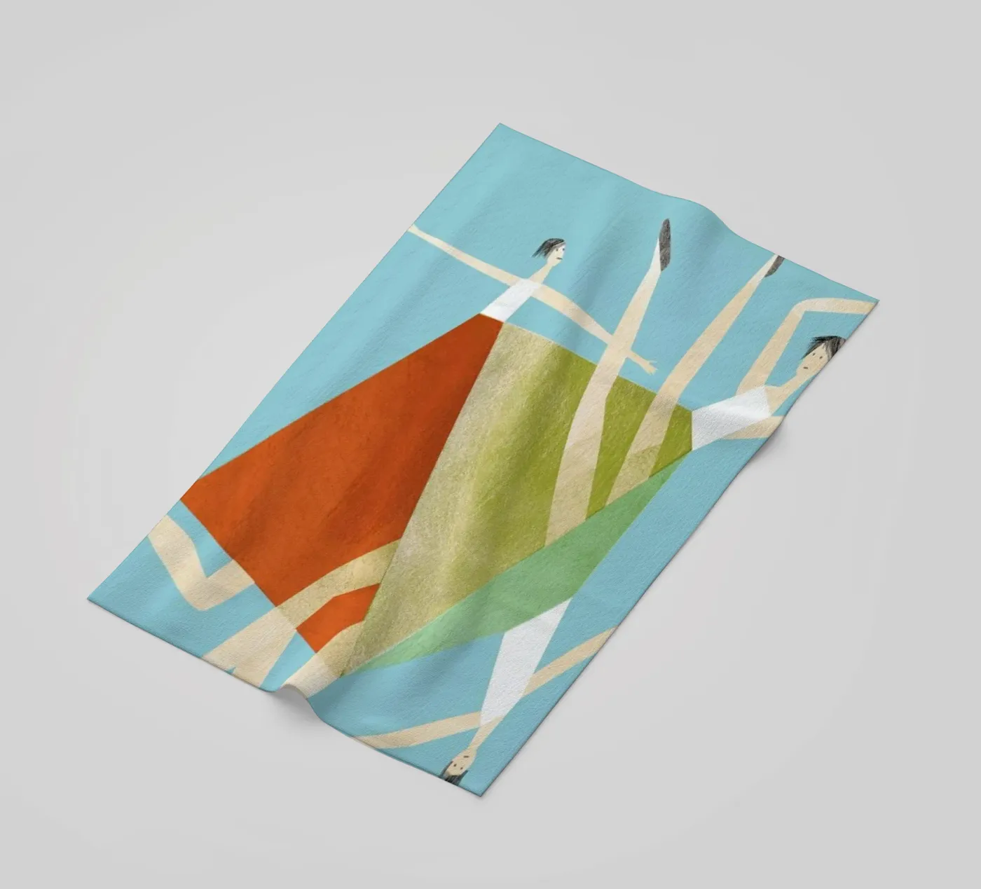 Dancing Blue strandhanddoek van Monika Aichele