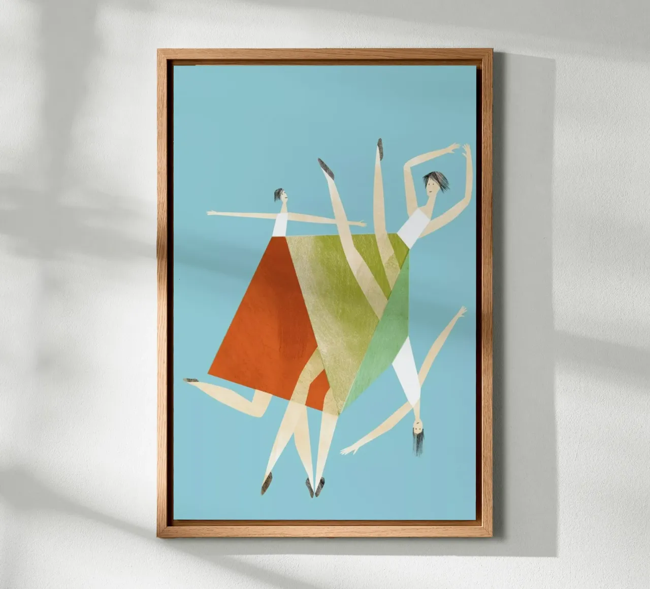 Dancing Blue canvas van Monika Aichele