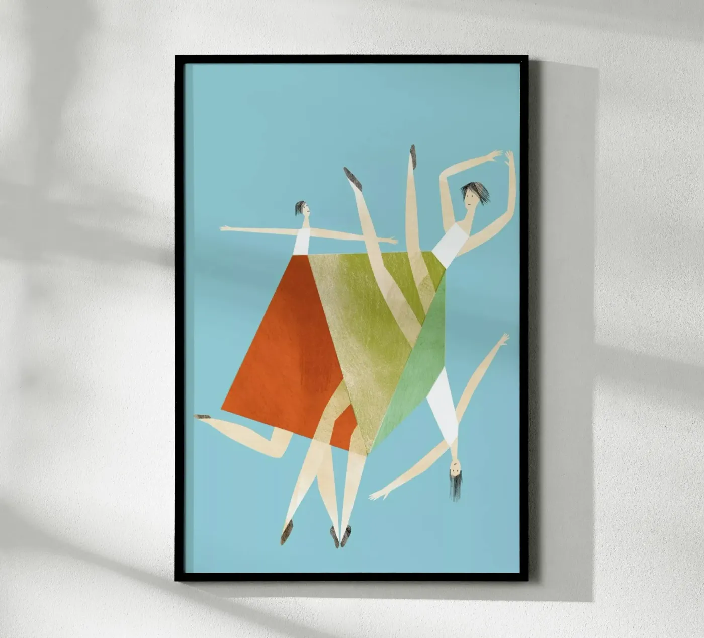 Dancing Blue poster van Monika Aichele