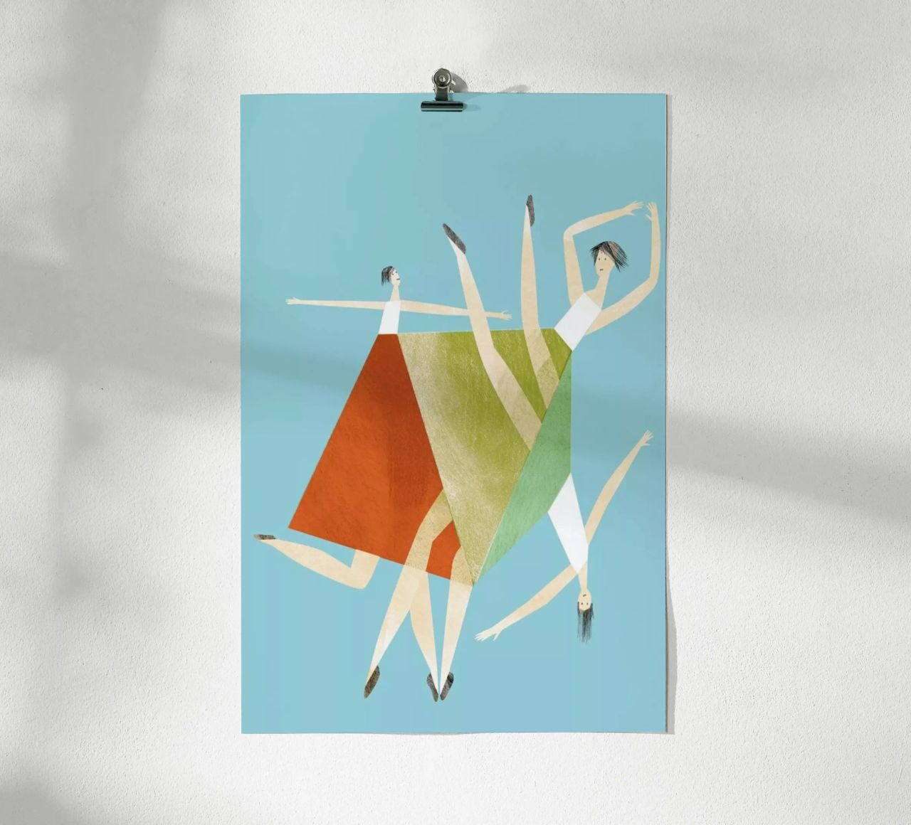 Dancing Blue poster by Monika Aichele