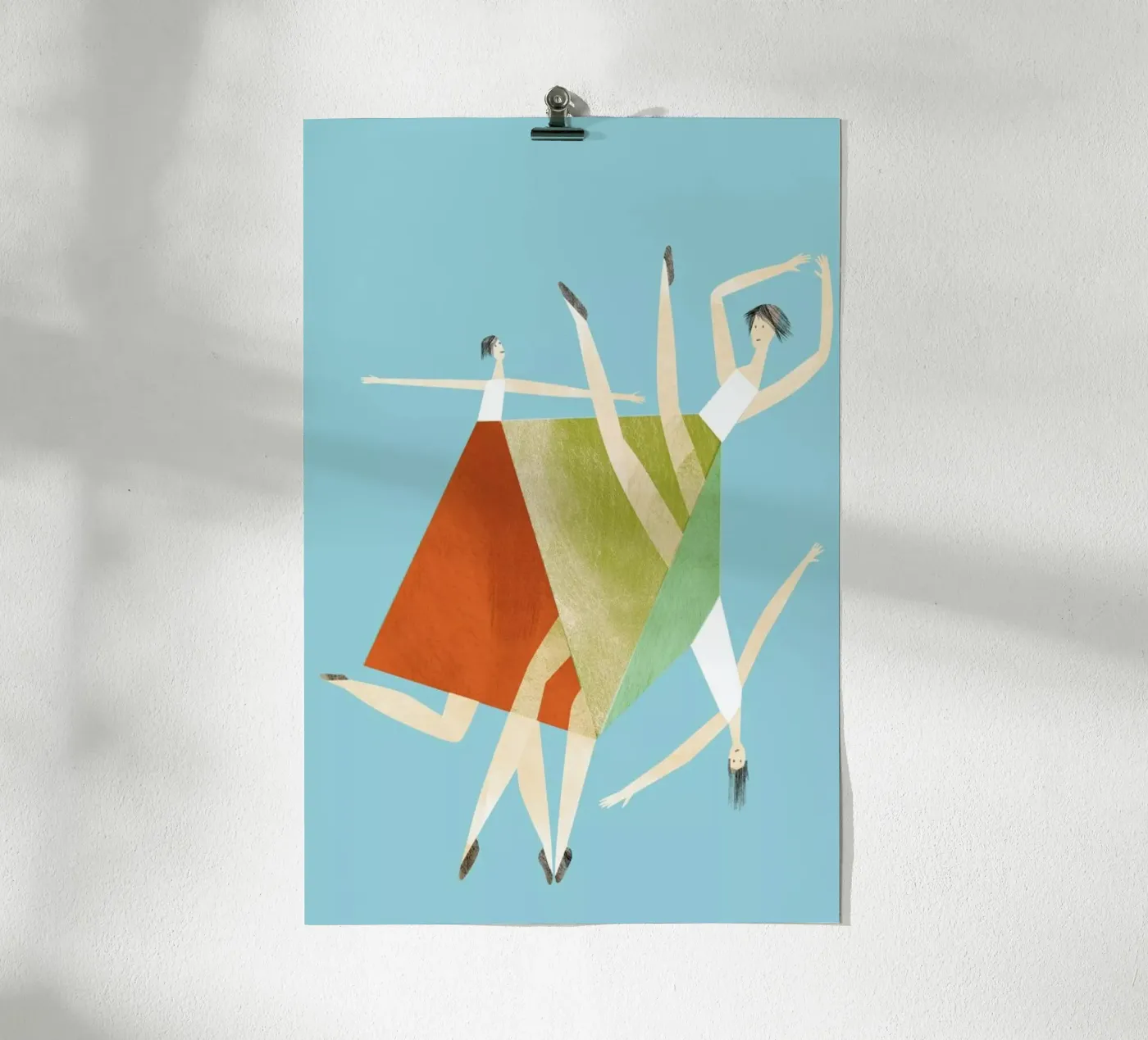 Dancing Blue Poster von Monika Aichele