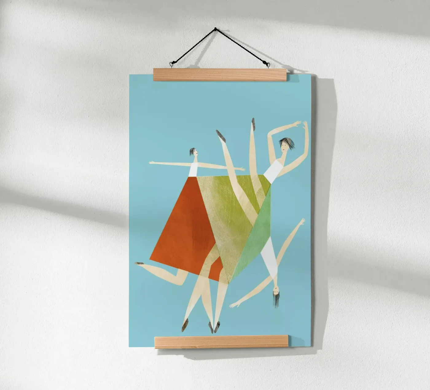 Dancing Blue Poster von Monika Aichele