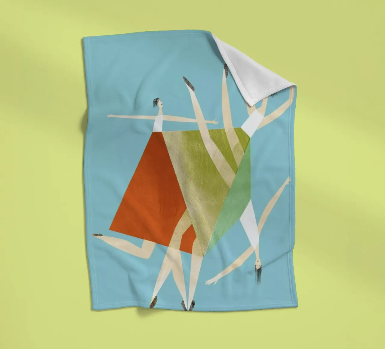 Dancing Blue fleecedeken van Monika Aichele