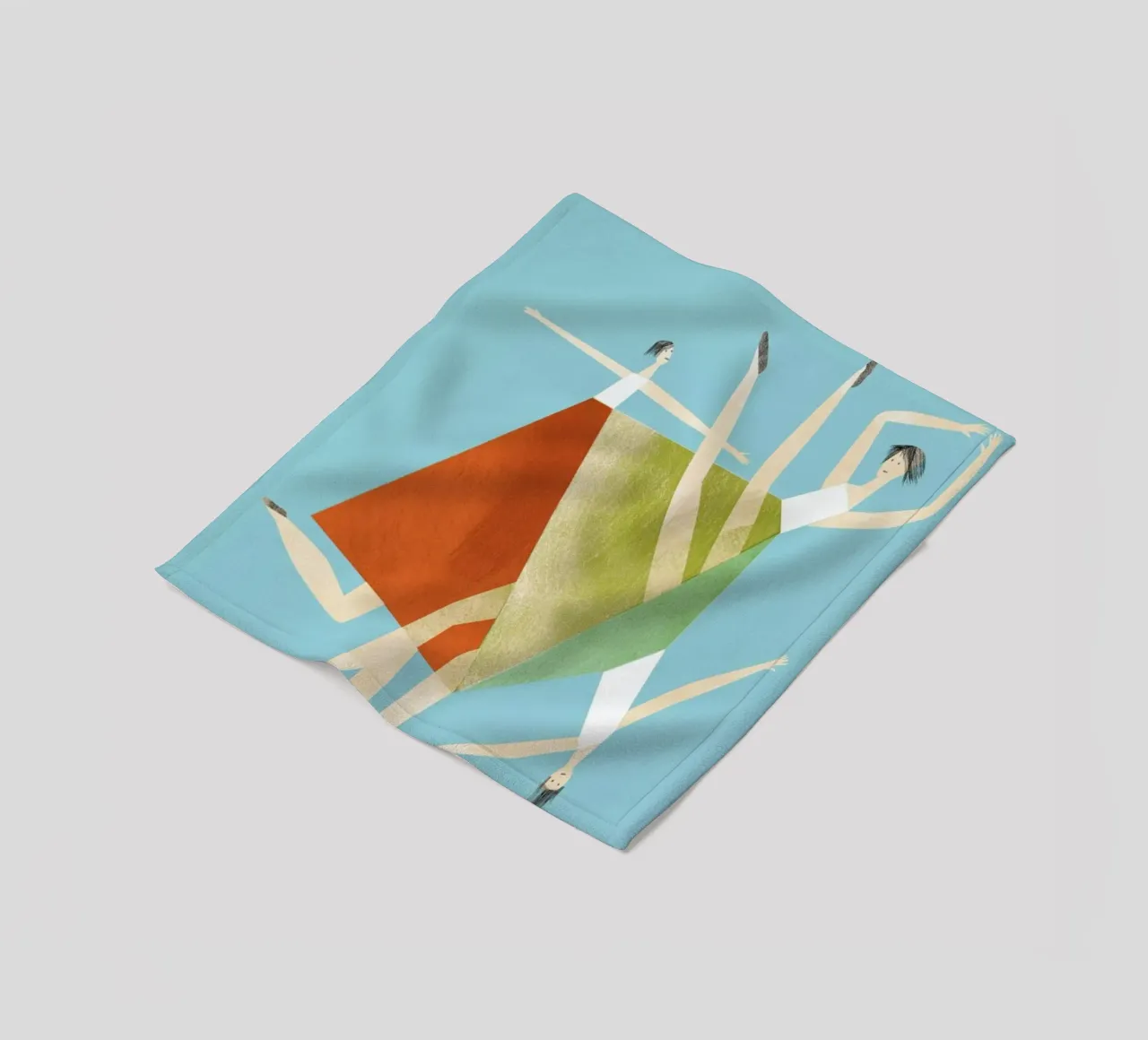 Dancing Blue fleecedeken van Monika Aichele