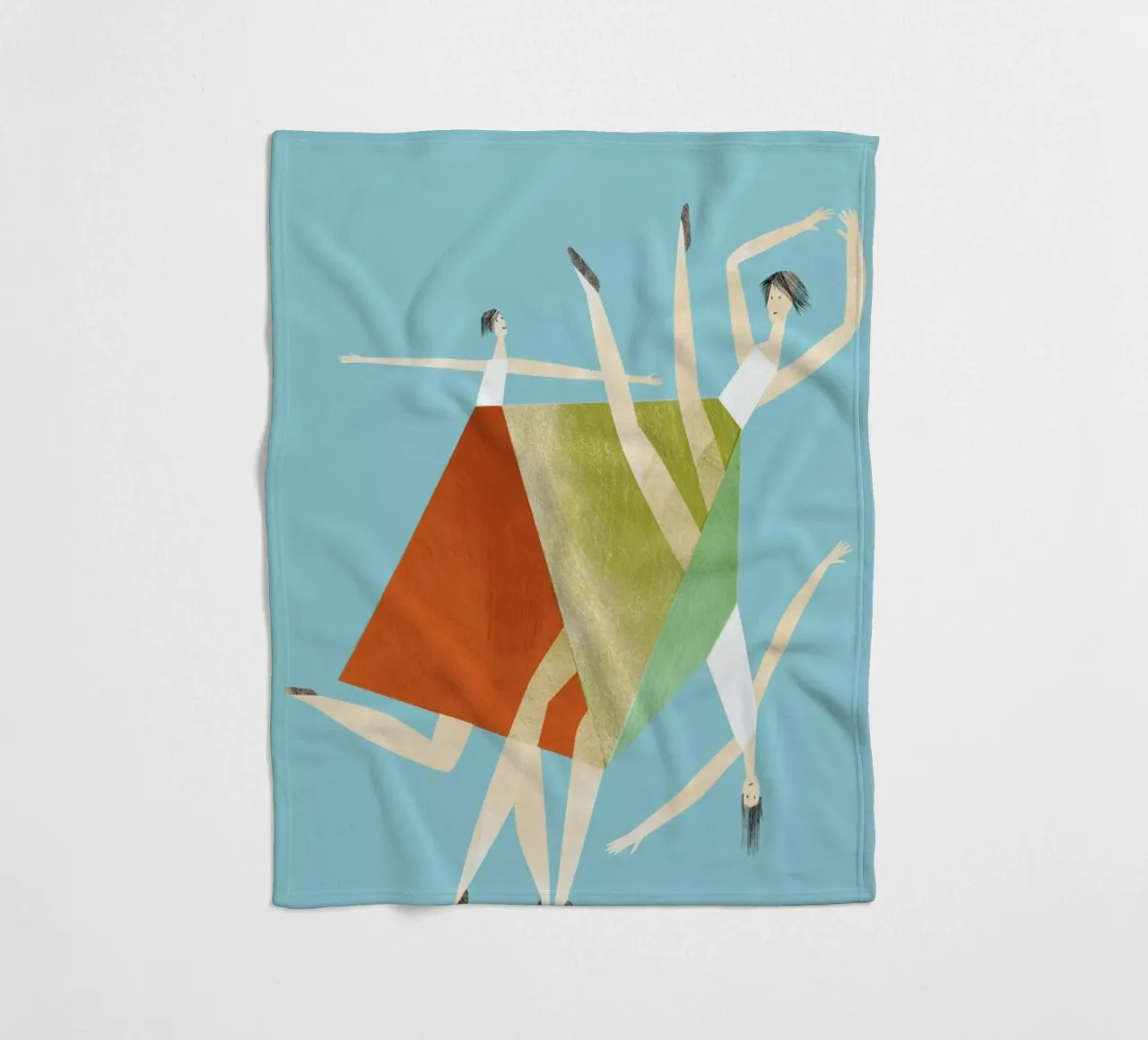 Dancing Blue fleecedeken van Monika Aichele