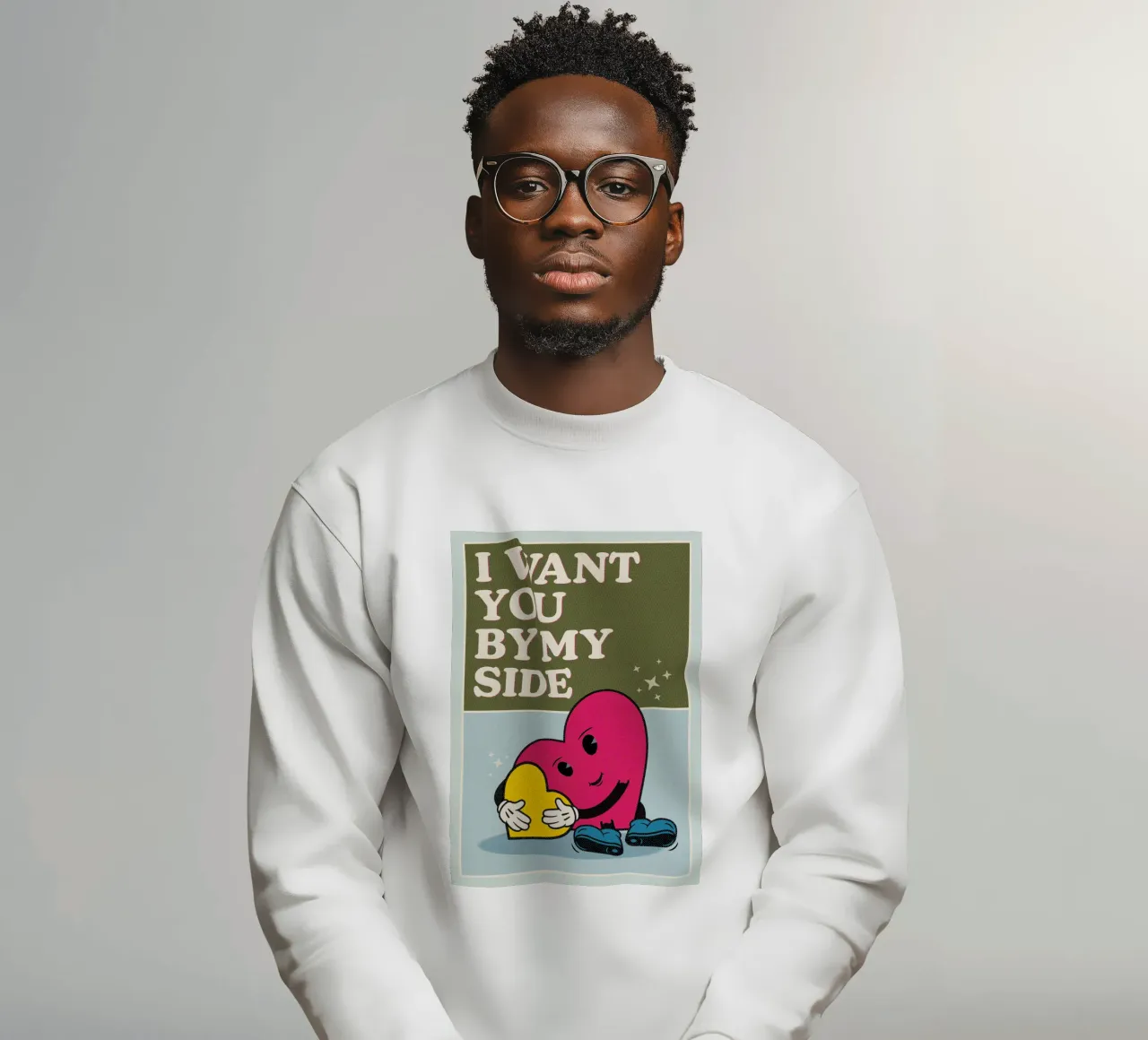 I Want You By My Side felpa da lazydaypaper