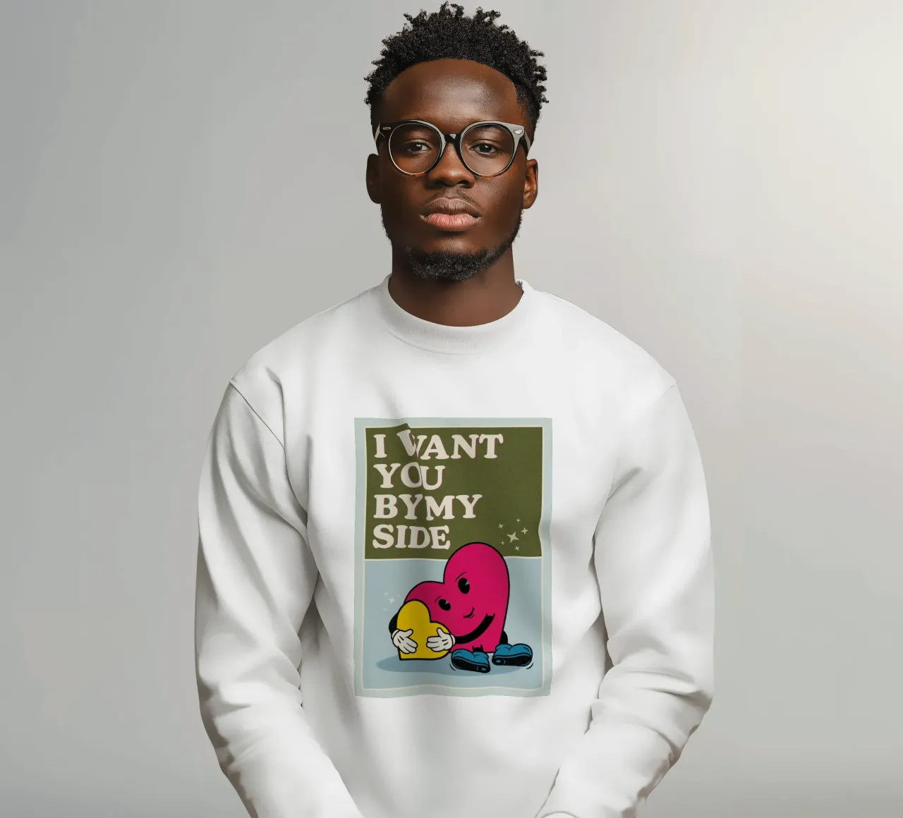 I Want You By My Side felpa da lazydaypaper