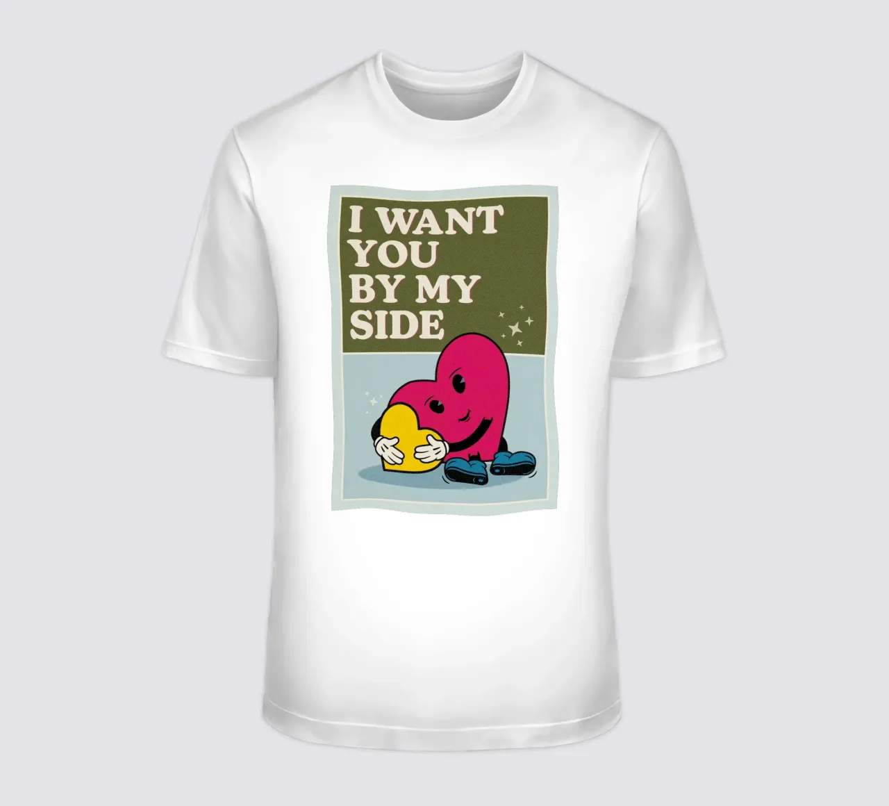 I Want You By My Side t-shirt da lazydaypaper