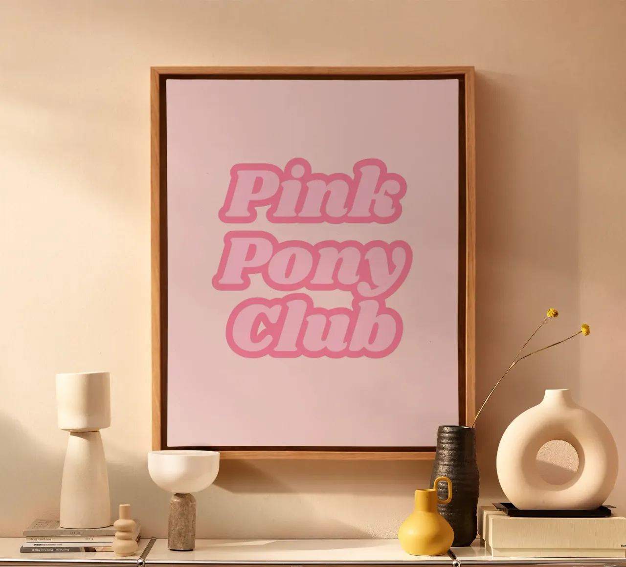 Pink Pony Club, Chappell Roan Poster, Songtexte, Pink Art Leinwand von Coquette Club