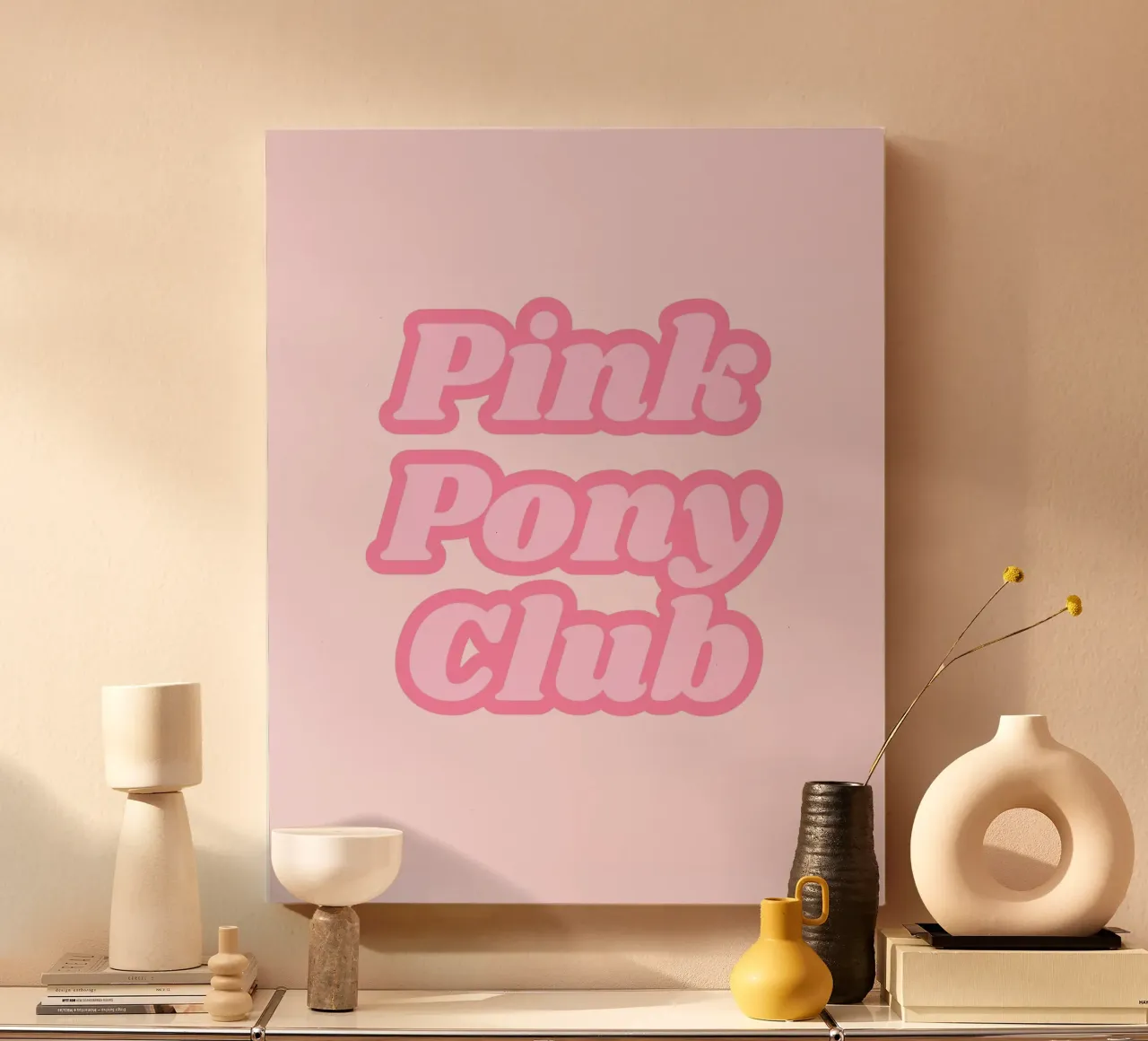 Pink Pony Club, Chappell Roan Poster, Songtexte, Pink Art Leinwand von Coquette Club