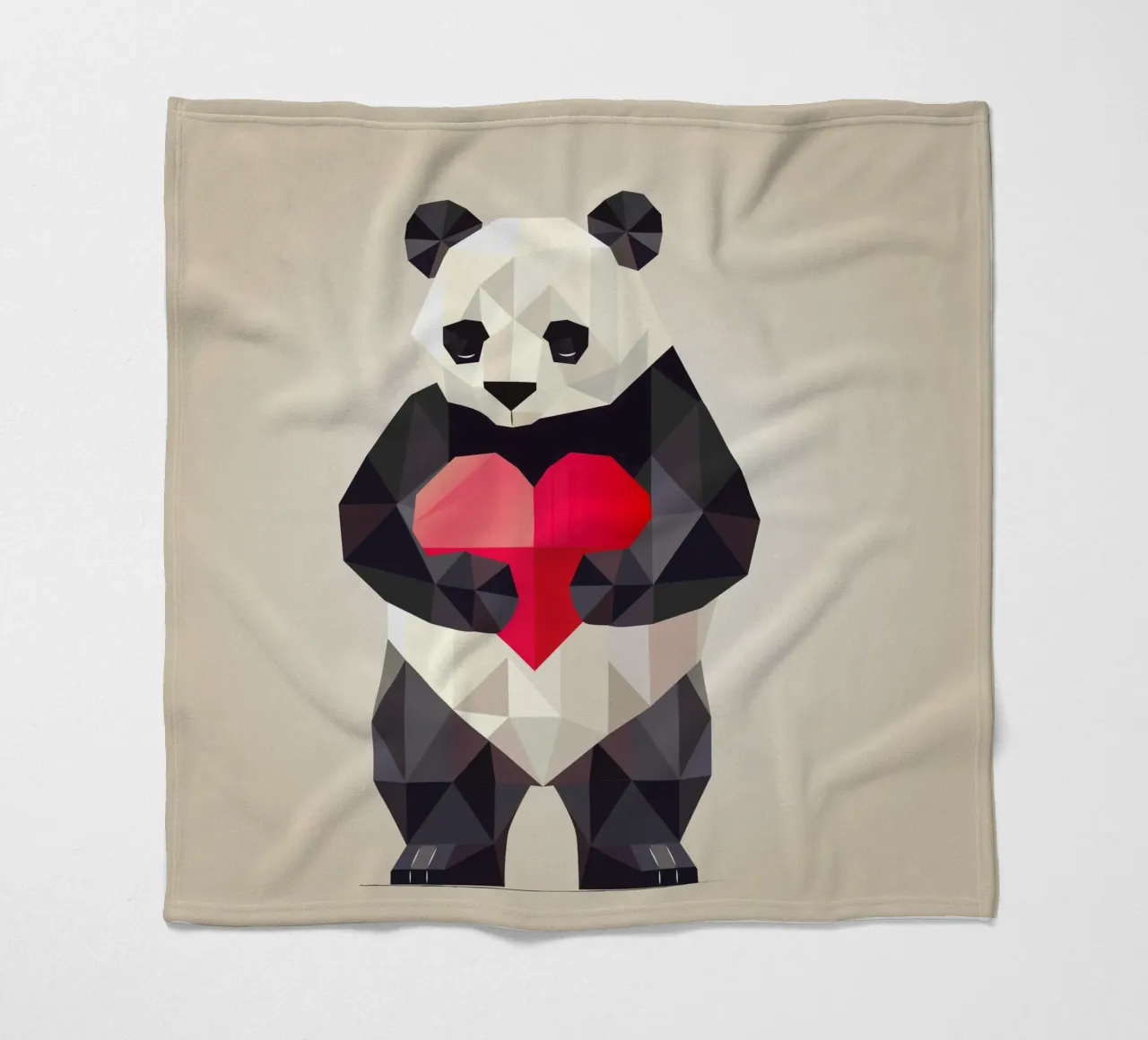 Panda con cuore - un simbolo di amore e armonia coperta in pile da namosh