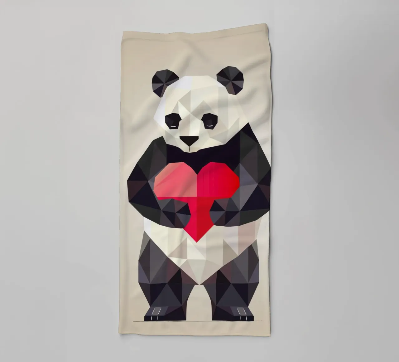 Panda avec cœur - Un symbole d'amour et d'harmonie serviette de bain de namosh