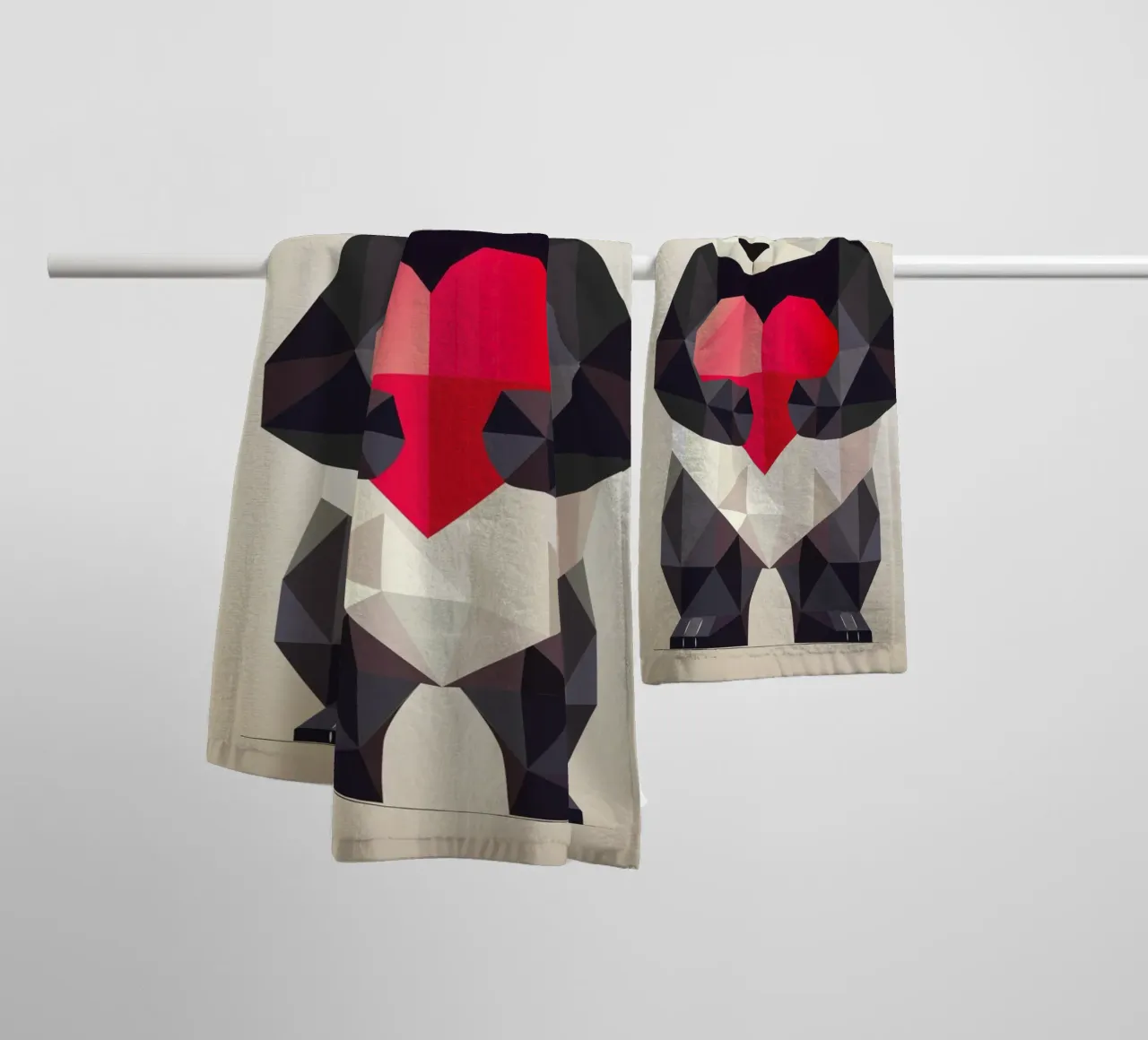 Panda avec cœur - Un symbole d'amour et d'harmonie serviette de bain de namosh
