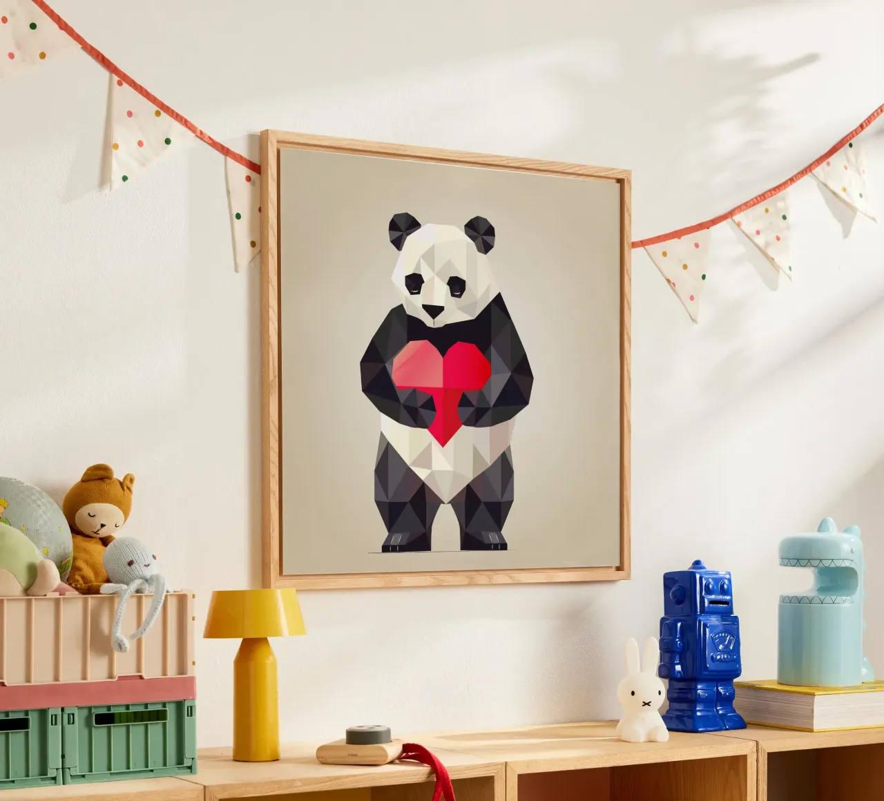 Panda con cuore - un simbolo di amore e armonia plexiglass da namosh
