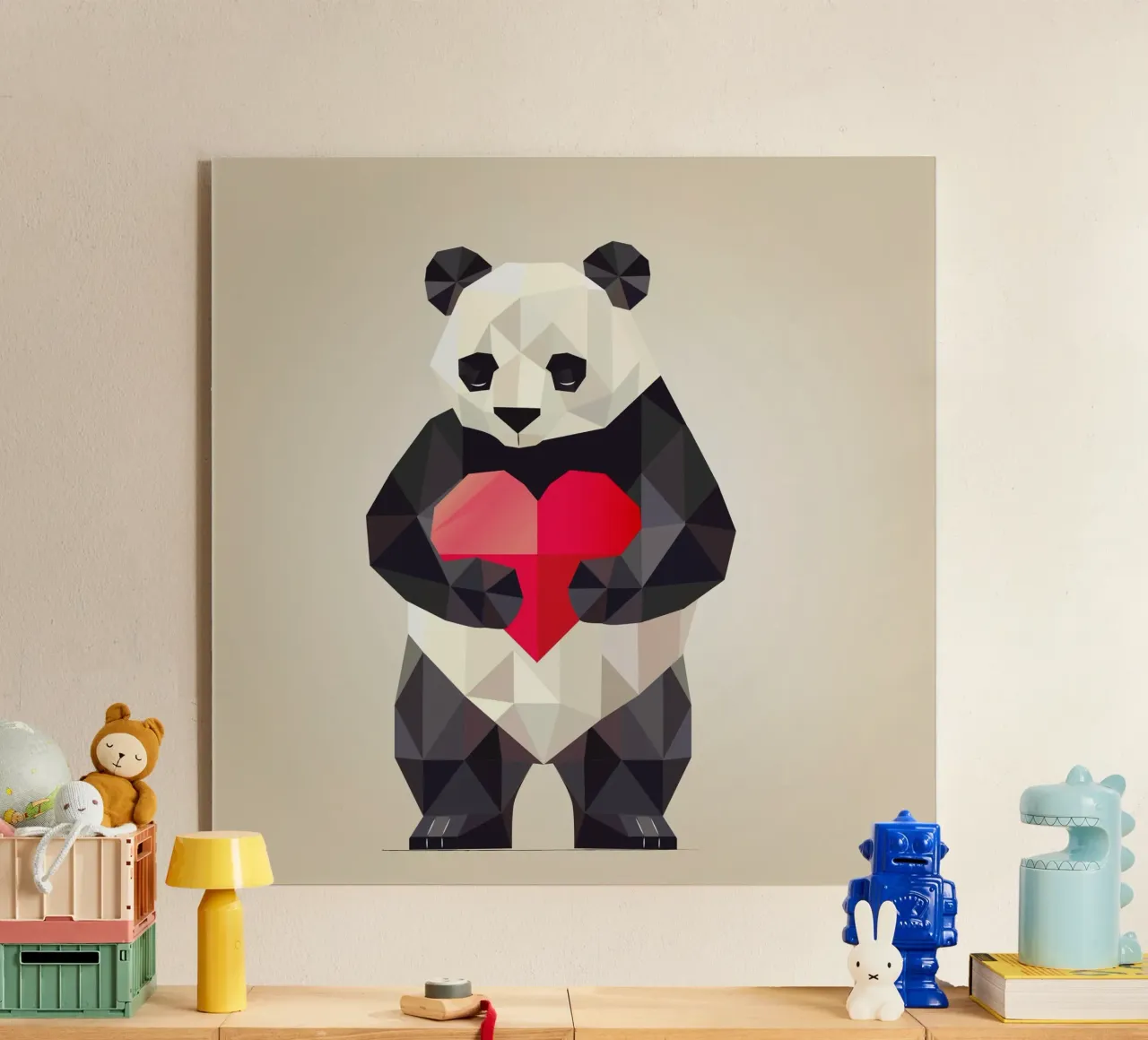 Panda con cuore - un simbolo di amore e armonia plexiglass da namosh