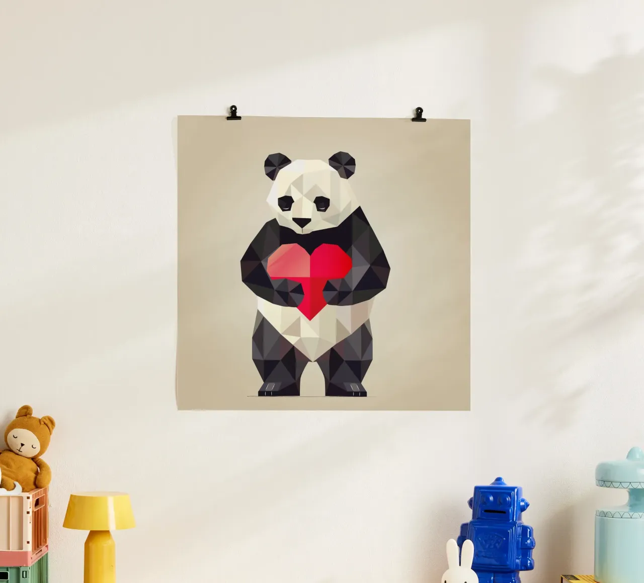 Panda con cuore - un simbolo di amore e armonia carta hahnemühle da namosh