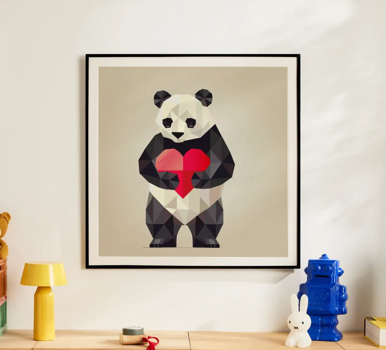Panda con cuore - un simbolo di amore e armonia carta hahnemühle da namosh
