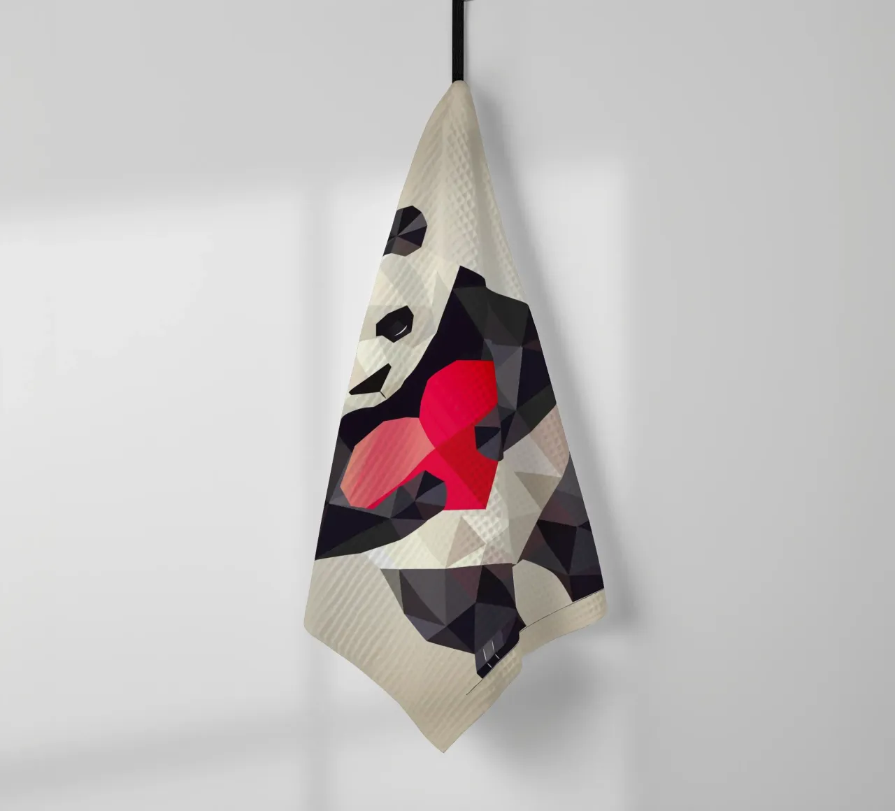 Panda avec cœur - Un symbole d'amour et d'harmonie torchon de namosh