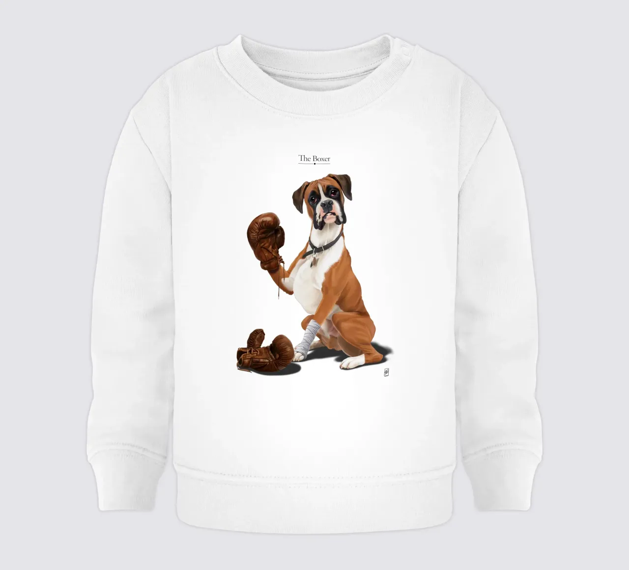 The Boxer (Titled) baby sweatshirt by Rob Art | Illustration