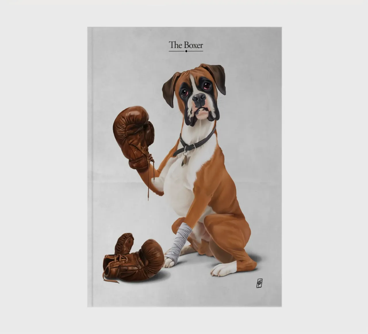 The Boxer (Titled) notebook by Rob Art | Illustration