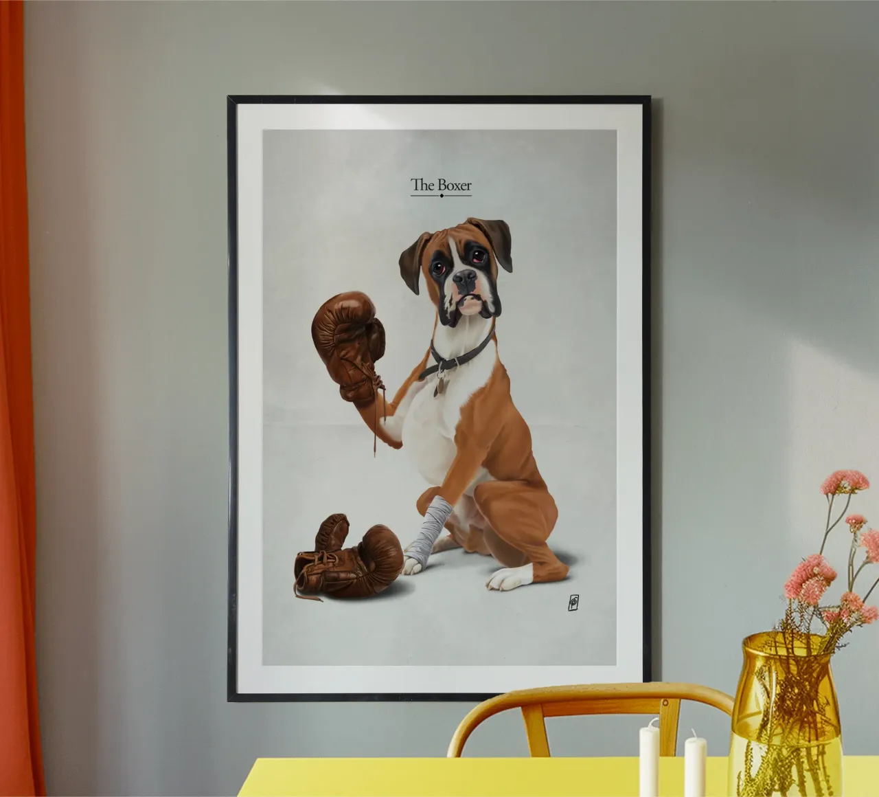 The Boxer (Titled) carta hahnemühle da Rob Art | Illustration