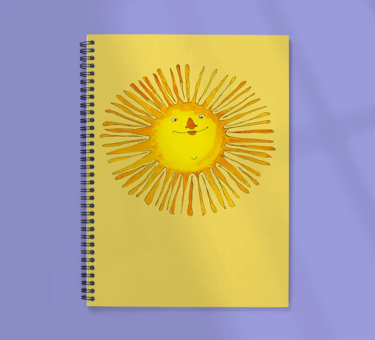 Die Sonne scheint spiral notebook by Face & Content