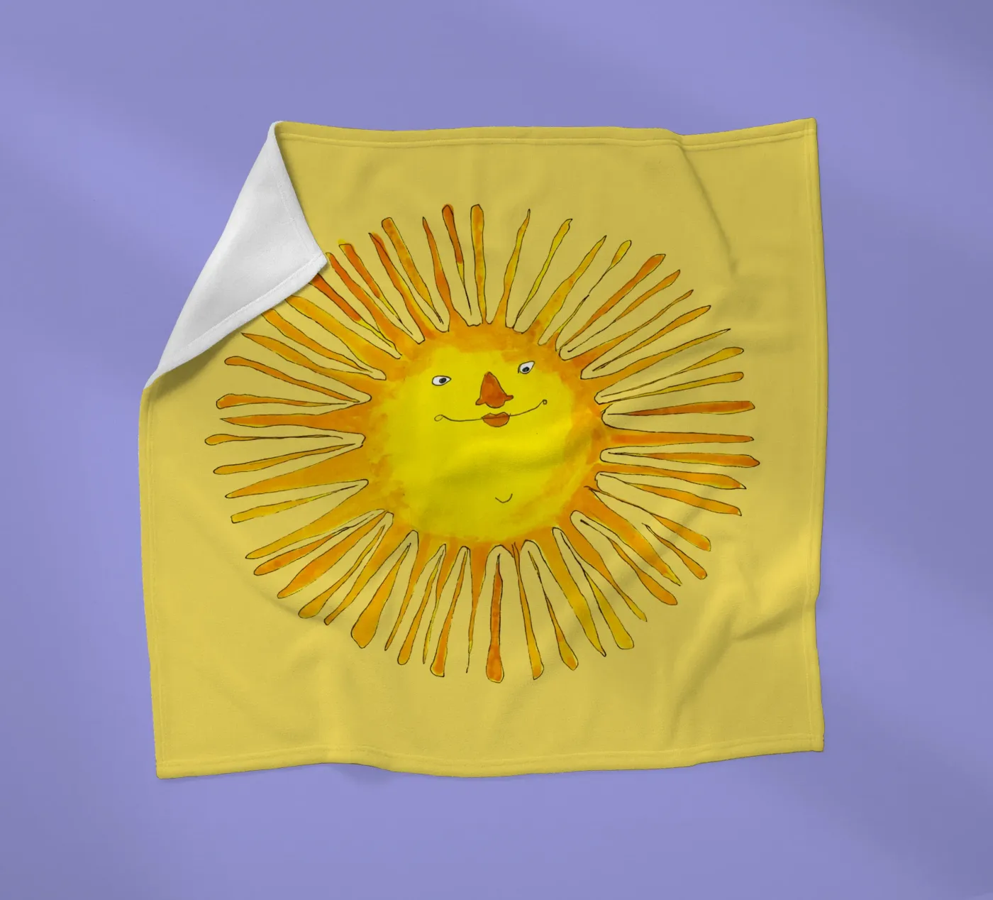 Die Sonne scheint fleecedeken van Face & Content