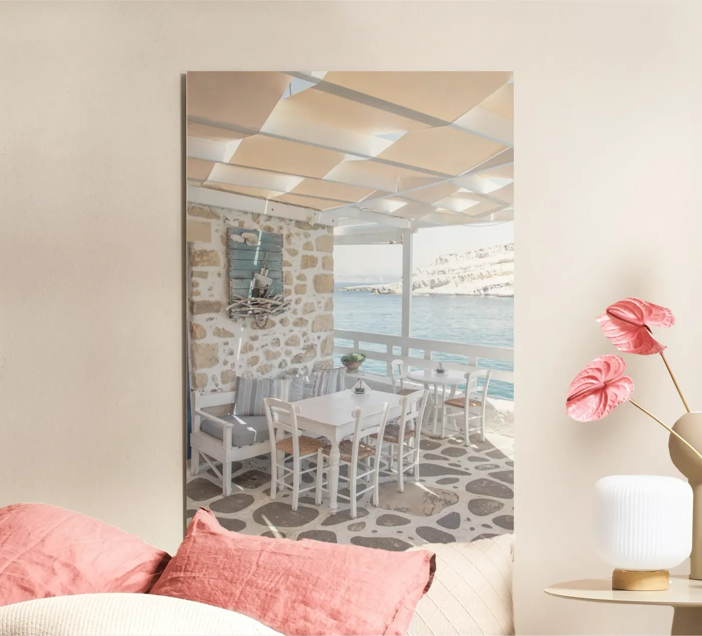 Greek terrace pannello forex da Henrike Schenk Photography