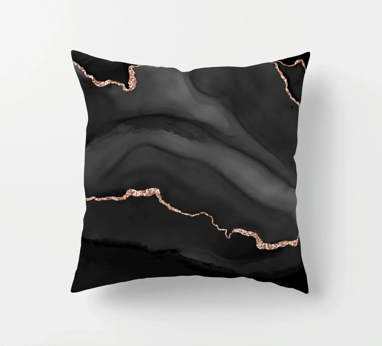 Agata nera e oro rosa Texture 01 cuscino da Gemstone Textures