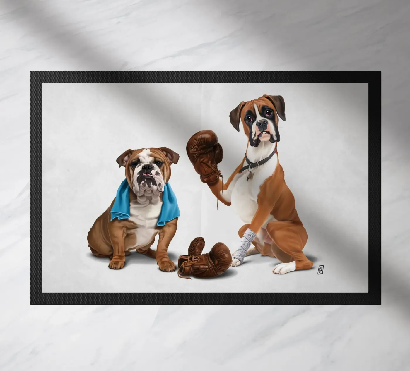 Raging (Wordless) doormat by Rob Art | Illustration