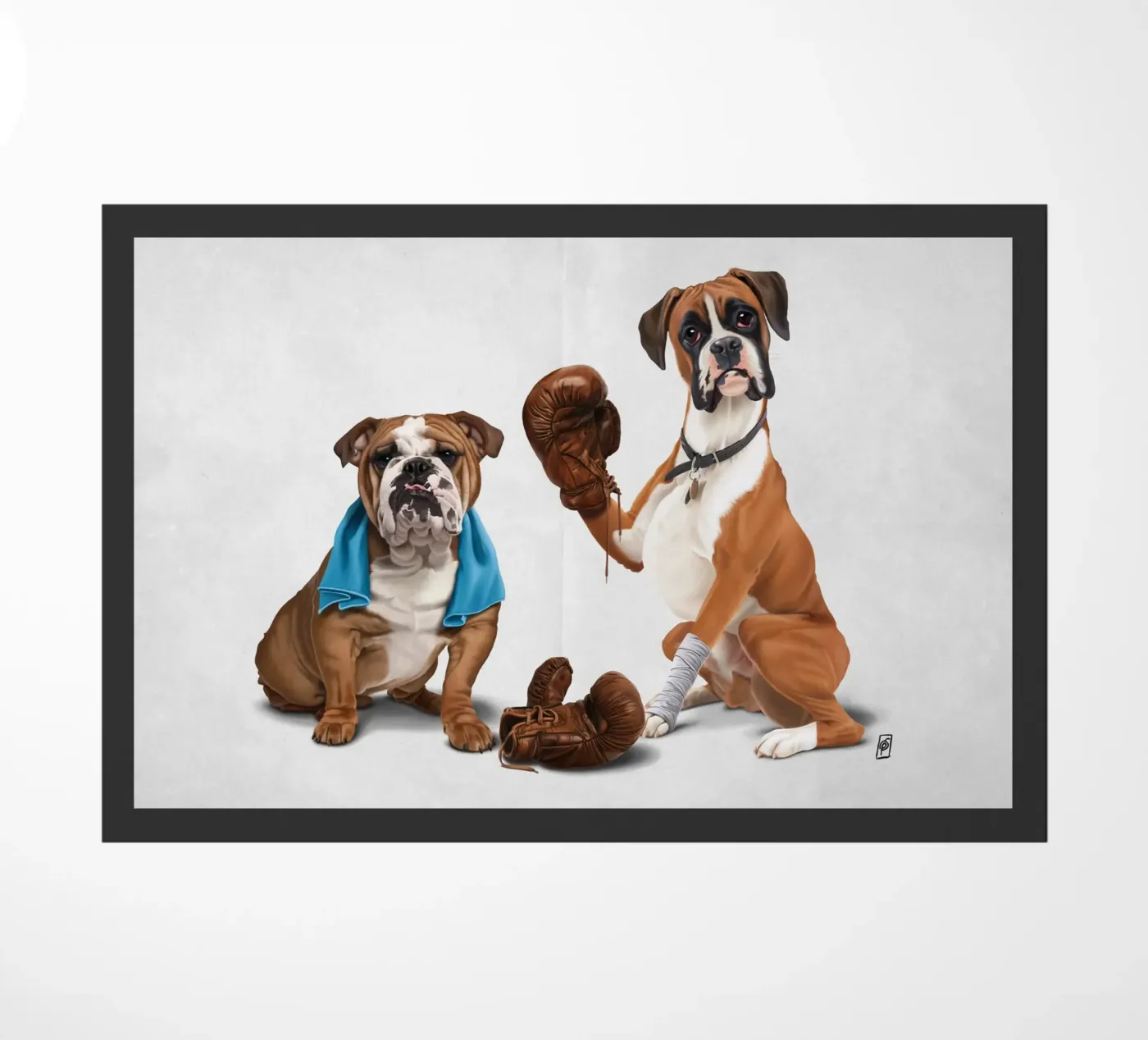 Raging (Wordless) doormat by Rob Art | Illustration