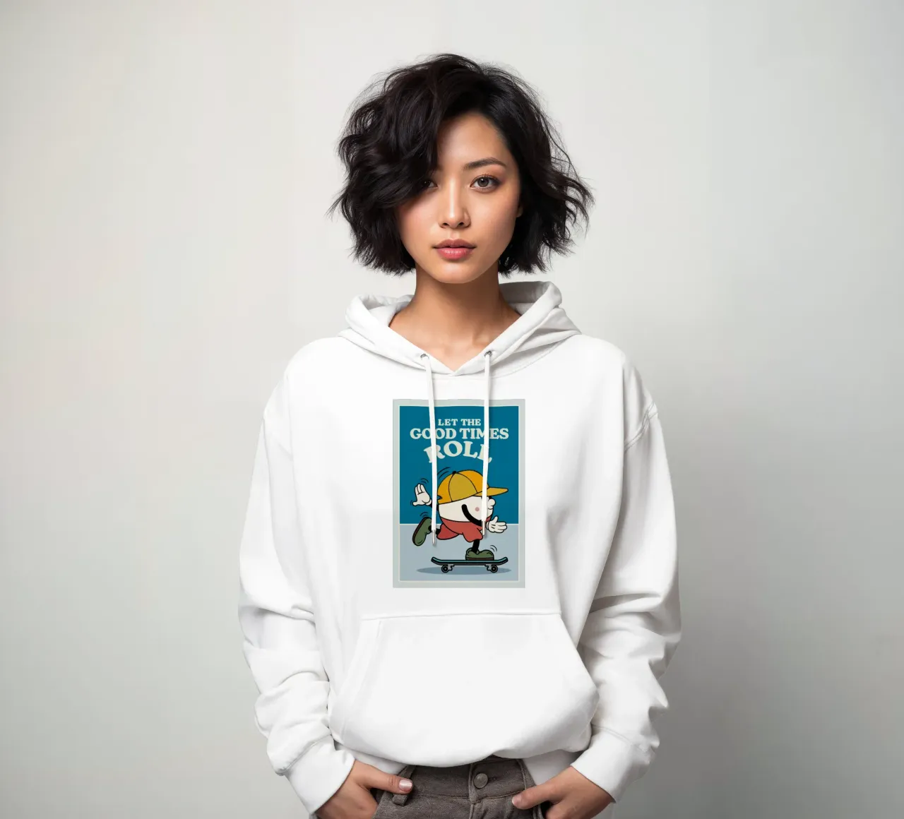 Let The Good Times Roll felpa con cappuccio da lazydaypaper