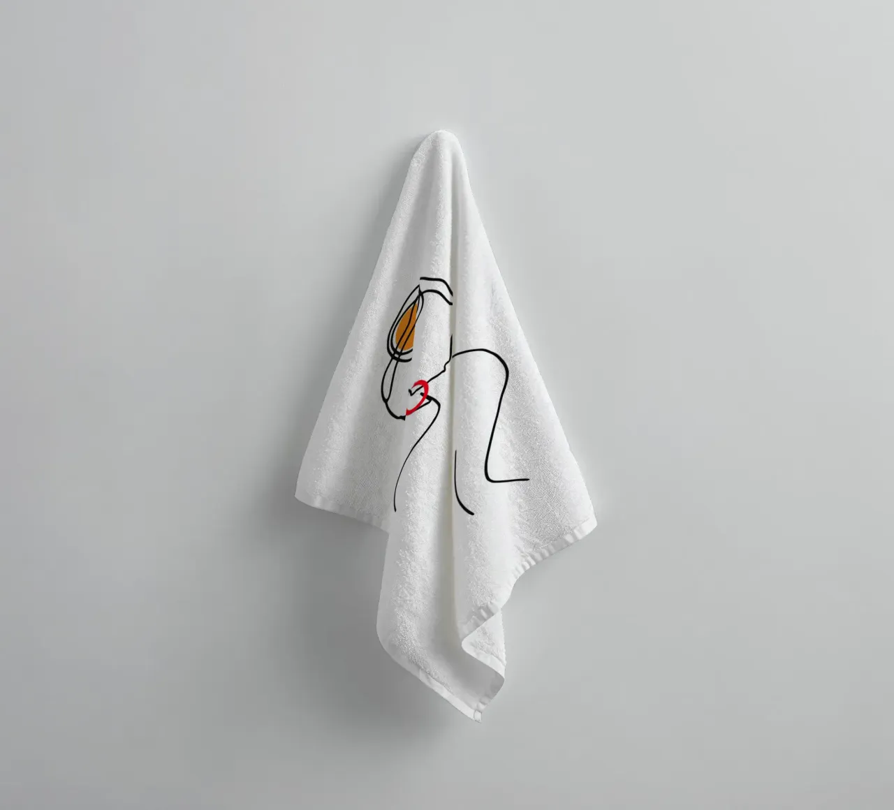 Femme dans le style de Lineart IV serviette de bain de ArtDesign by KBK