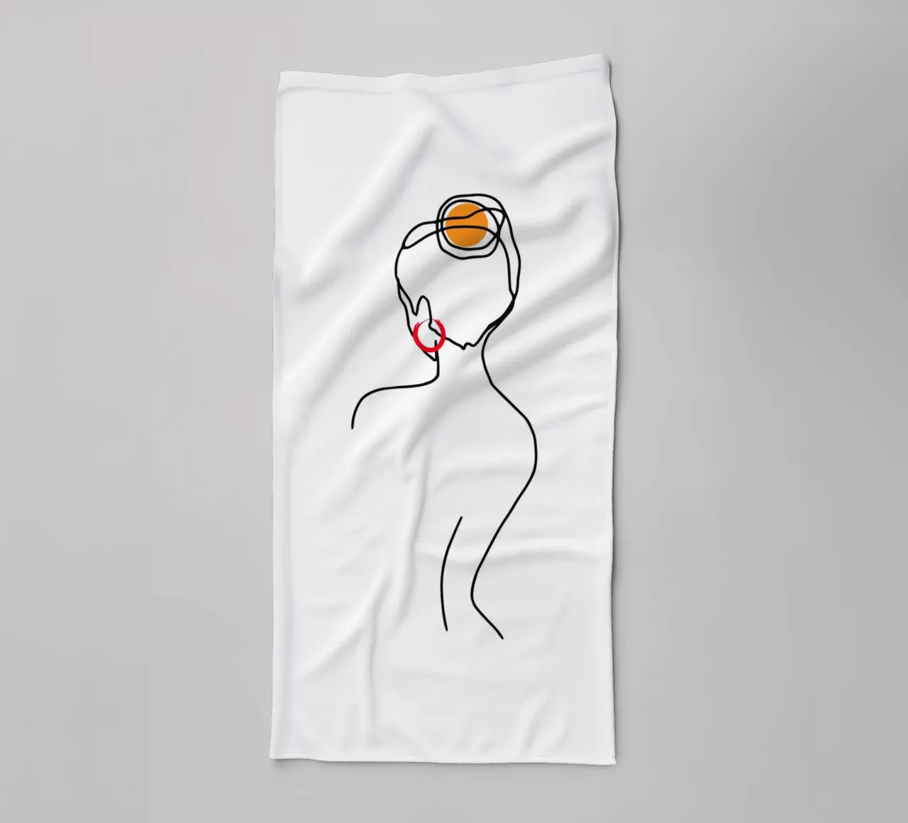 Femme dans le style de Lineart IV serviette de bain de ArtDesign by KBK