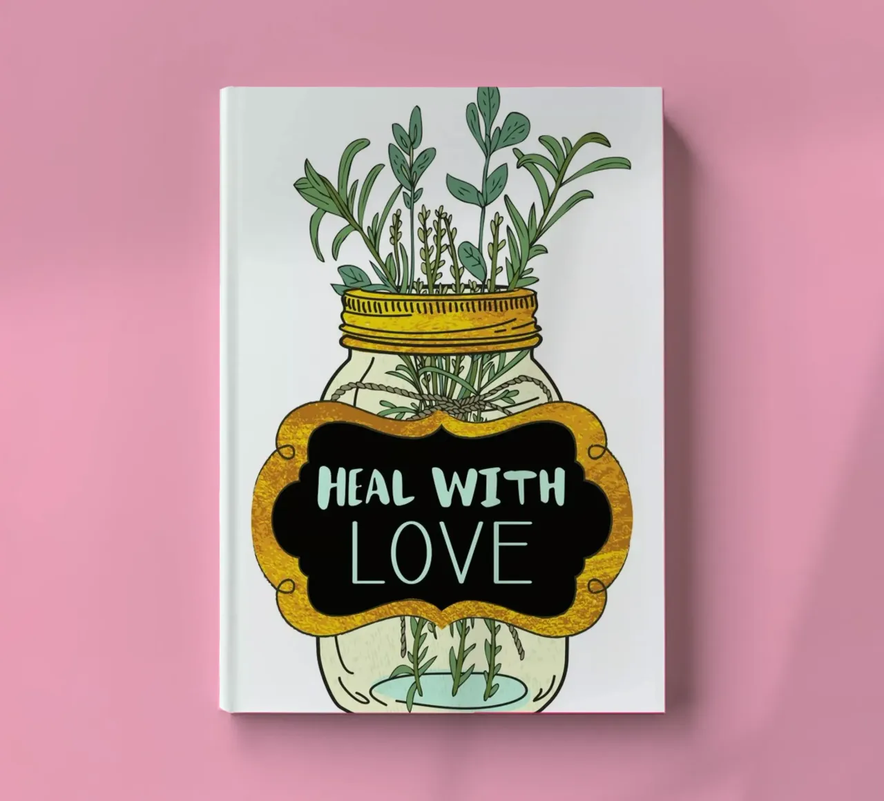 Heal with Love notebook by Pom Graphic Design